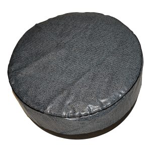 1960-1976 Mopar Vinyl Fleece Backed Spare Tire Cover With Gray Herringbone Pattern