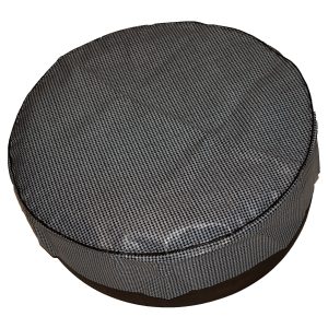 1962-1979 GM Rubber Spare Tire Cover With Fiberboard Gray Houndstooth Pattern